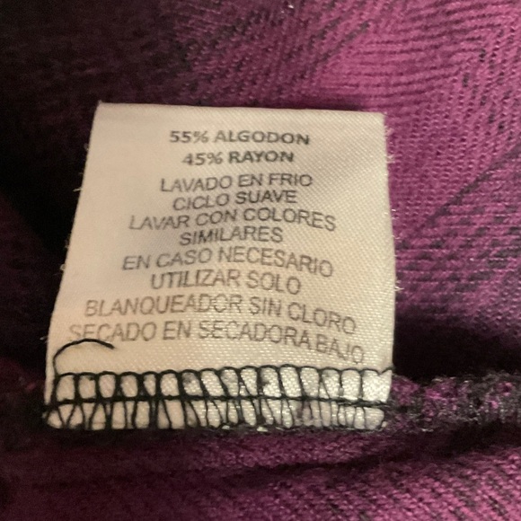 Rebecca Malone Purple Plaid Button-Down Shirt - Picture 8 of 8